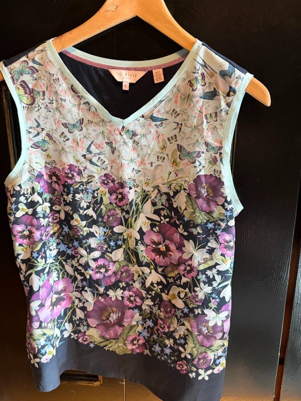 Ted Baker Floral Tank Top Size 3 / US 8 / M
